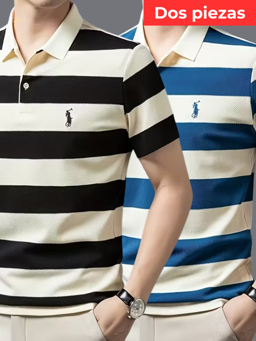 [LLEVÁ 2 AL PRECIO DE 1] – Polo Rayas Premium™ | Casual, Moderno y Fachero