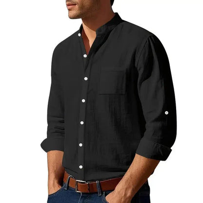 [BUY 1 GET 1 FREE] Santorini Premium Men’s Linen Shirts + FREE Exclusive Watch Gift