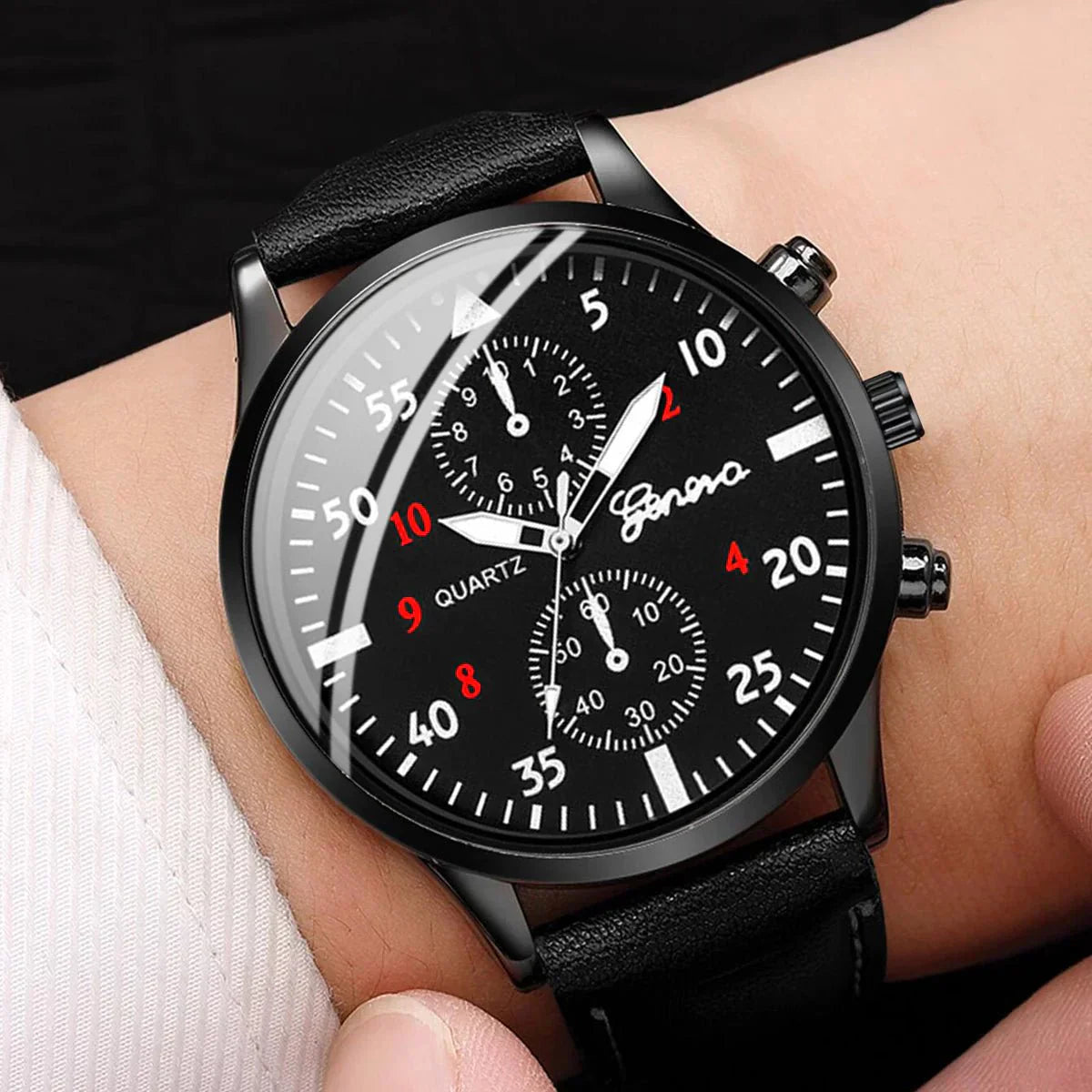 [BUY 1 GET 3 FREE] Geneva Chronos Men's Watch Kit + 3 Bracelets